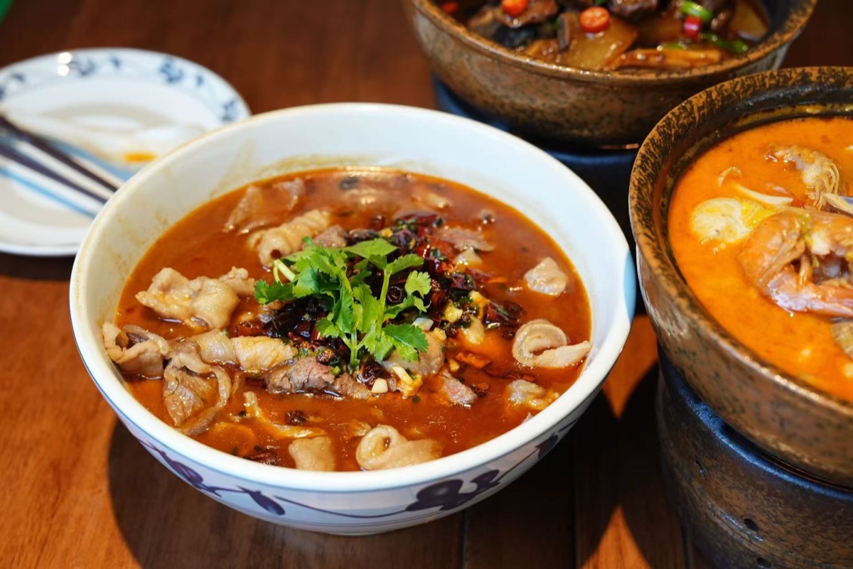 A close-up of dishes served at KuaTia