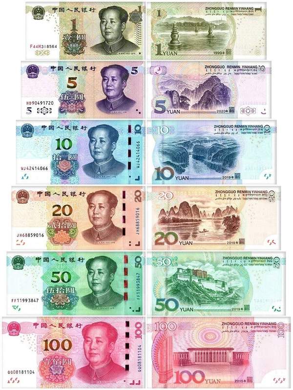 Chinese RMB banknotes